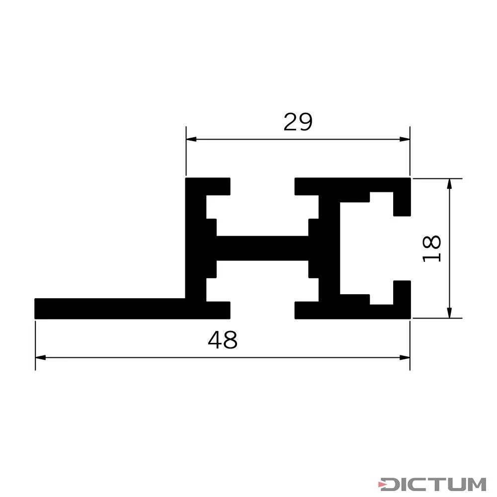 Rail à Rainure En T Veritas 915 Mm, Avec Butée Angulaire 2 Rail à Rainure En T Veritas 915 Mm, Avec Butée Angulaire – Image 2