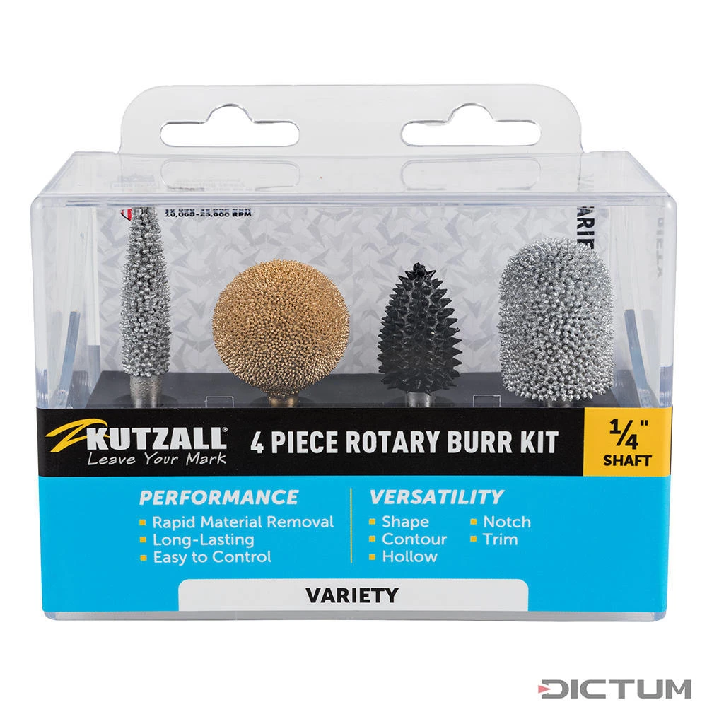 Jeu De Fraises à Râper Kutzall, Variety, Ø Tige 6,35 Mm 2 Jeu De Fraises à Râper Kutzall, Variety, Ø Tige 6,35 Mm – Image 2