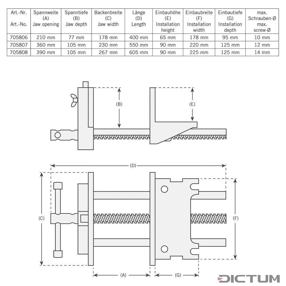 Étau D'établi Lourd, 210 Mm 2 Étau D'établi Lourd, 210 Mm – Image 2