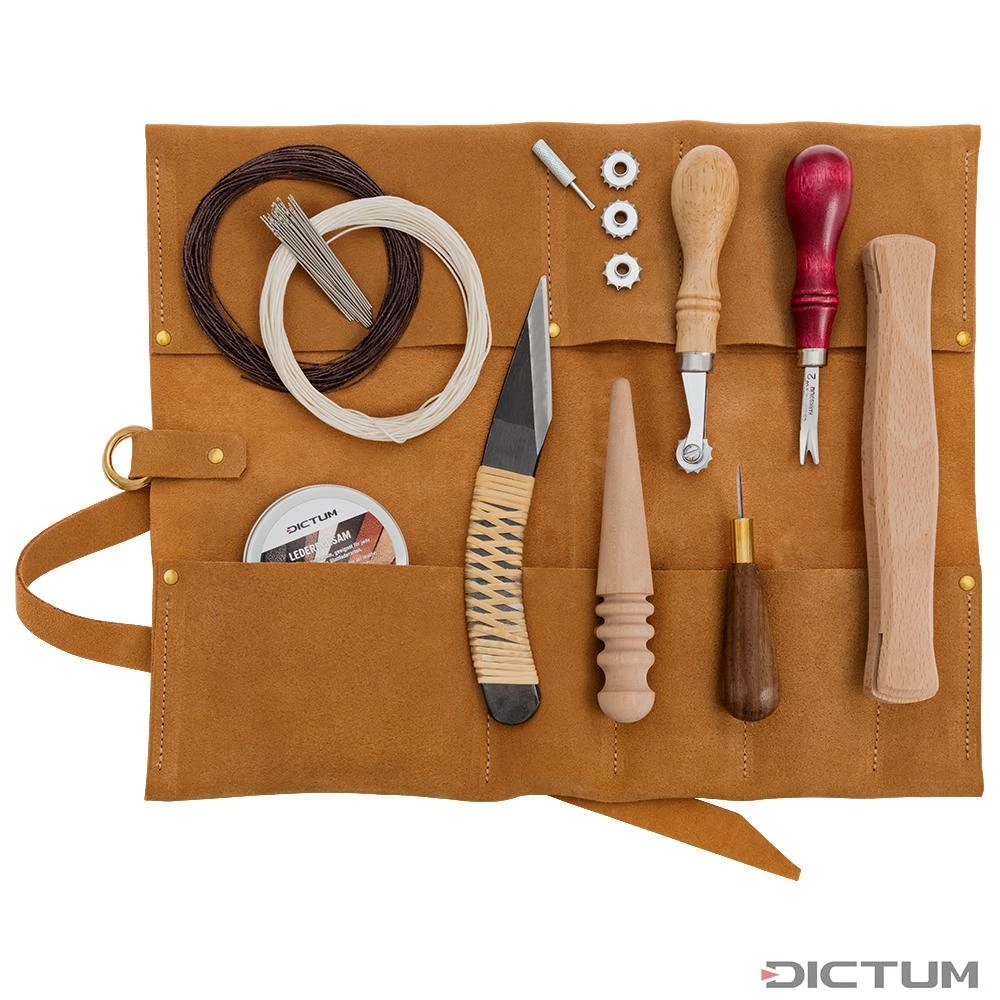 Kit De Démarrage Pour Travail Du Cuir DICTUM, 10 Pièces 1 Kit De Démarrage Pour Travail Du Cuir DICTUM, 10 Pièces