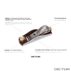 Rabot De Paume DICTUM, à Angle Faible 12°, Fer SK4 -Veritas Soldes Boutique blockhobel igel 01 I WE 8 DICTUM Einhandhobel 12 WZ jpg c3